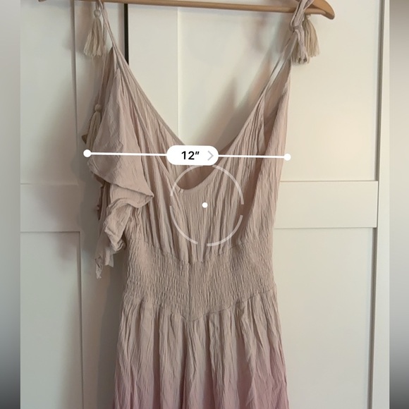 Pink Ombre Tiered Maxi Dress Cover Up Fate Size Small - Picture 3 of 6